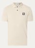 S0017 slim fit polo van piqué katoen met logo - Zand