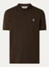 S0017 slim fit polo van piqué katoen met logo - Grijs
