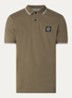 S0018 regular fit polo met logoborduring - Legergroen