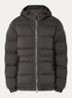 S0028 puffer jack met donsvulling en logo - Antraciet