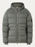 S0028 puffer jack met donsvulling en logo - Donkergrijs