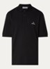 S0039 regular fit polo met logoborduring - Zwart