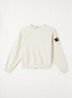 S0040 sweater met logo - Creme