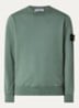 S0051 sweater met logo - Zeegroen