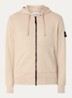 S0051 sweatvest met capuchon en logo - Beige