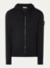 S0051 sweatvest met logo en capuchon - Zwart