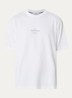 S0091 T-shirt met logo- en backprint - Wit