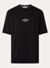 S0091 T-shirt met logo- en backprint - Zwart