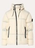 S0302 puffer jack met donsvulling en capuchon - Gebroken wit