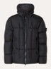 S0302 puffer jack met donsvulling en capuchon - Zwart