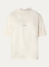 S0365 T-shirt met logo- en backprint - Creme