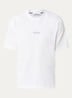 S0374 T-shirt met logo- en backprint - Wit