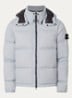 S0483 puffer jack met donsvulling en afneembare capuchon - Lichtgrijs