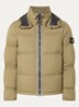 S0483 puffer jacket met donsvulling en afneembare capuchon - Legergroen