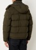 S0F52 puffer jack van scheerwol met donsvulling en afneembare capuchon - Legergroen