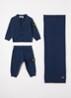 Set van vest met joggingbroek en sjaal 3-delig - Donkerblauw