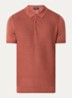Adrian regular fit polo van  katoen met structuur - Kersenrood