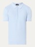 Adrian regular fit polo van  katoen met structuur - Blauw