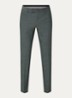 Kynd slim fit pantalon in wolblend met steekzakken - Olijfgroen