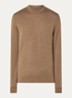 Marek fijngebreide pullover van wol met col - Donkerbeige