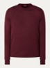 Marek fijngebreide pullover van wol met col - Bordeauxrood