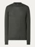 Marek fijngebreide pullover van wol met col - Groen