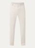 Tius slim fit pantalon met steekzakken - Creme