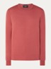Vincent fijngebreide pullover met ronde hals - Oranjerood