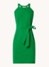 Carry mini jurk van travelstof met strikceintuur - Groen