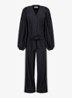 Cherie straight fit jumpsuit met strikceintuur - Zwart