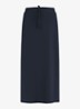 Chloe midi rok van travelstof - Donkerblauw