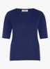 Felica top met ronde hals - Donkerblauw