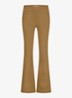 Flair mid waist flared fit pantalon van travelstof - Okergeel