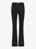 High waist flared fit broek met steekzakken - Zwart