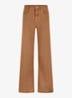 High waist wide leg jeans met steekzakken - Camel
