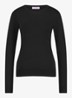 Lana fijngebreide pullover met ronde hals - Zwart