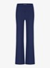 Lexie mid waist wide fit pantalon van travelstof - Donkerblauw