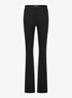Long high waist flared fit broek met steekzakken - Zwart