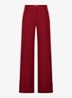 Luz mid waist wide fit broek met steekzakken - Donkerrood