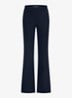 Marilon high waist wide fit broek met steekzakken - Donkerblauw