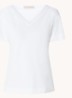 Roller T-shirt van travelstof met V-hals - Wit