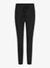 Startup high waist cropped slim fit broek met trekkoord - Zwart