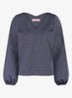 Sweater met V-hals en lurex - Blauwgrijs
