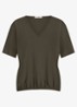 Vicky T-shirt met V-hals - Donkergroen