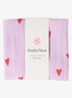 Lilac Hearts hydrofiele doek met print - Lichtpaars