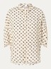 Blouse met stippenprint - Ivoor