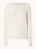 Fijngebreide pullover met ballonmouw - Creme