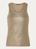 Tanktop met metallic finish - Bruin