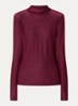 Top met lurex en col - Bordeauxrood