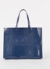Alicon shopper met crocostructuur - Blauw